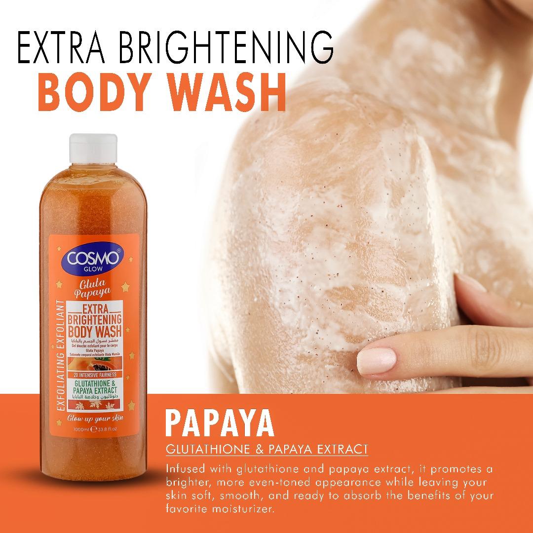 Glow White Gluta Papaya Extra Brightening Exfoliating Body Wash